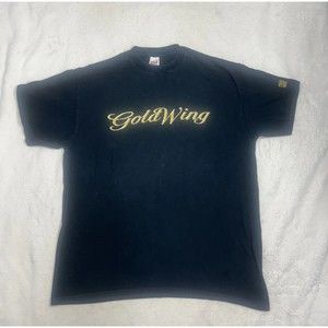 Vtg Honda Gold Wing Motorcycle Biker Faded Black Single Stitch T-Shirt Size XL
